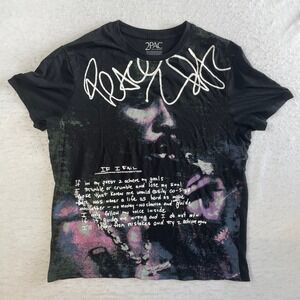 Bravado 2Pac Graphic Tee XL‎ Black If I Fail Poem Rap Streetwear Hip Hop Shirt